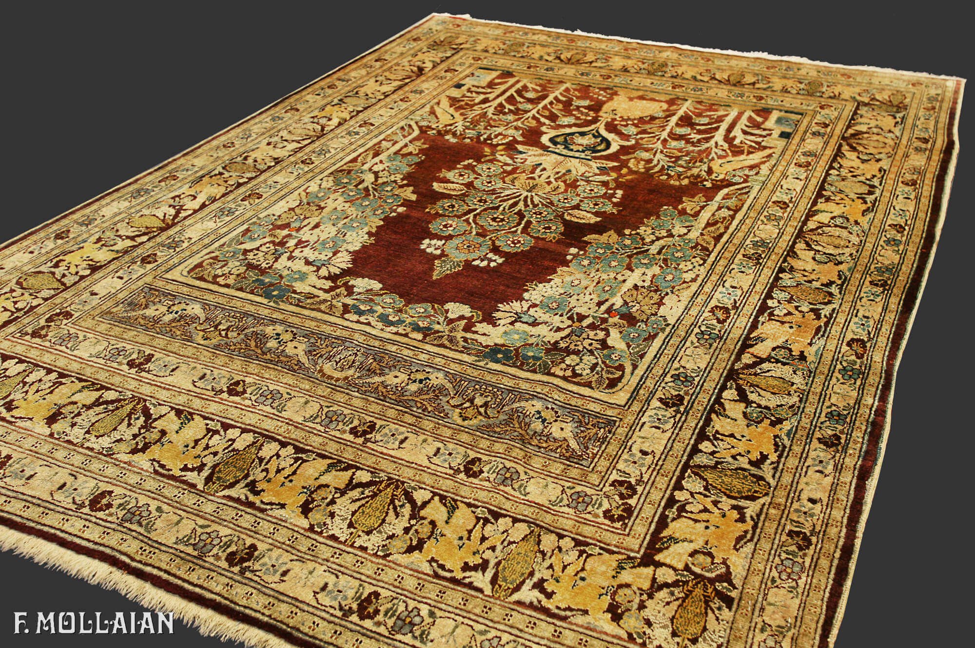 Antique Persian Tabriz Silk Rug n°:60635069
